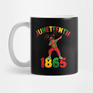 Juneteenth Dabbing Black Queen Melanin Brown Skin Girls Dab Mug